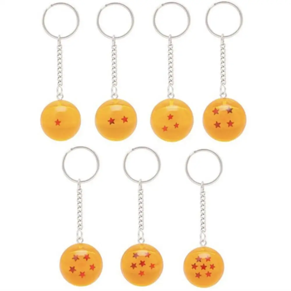Anime Dragon Goku Ball 3D 1-7 Stars Cosplay Crystal Ball Key Chain