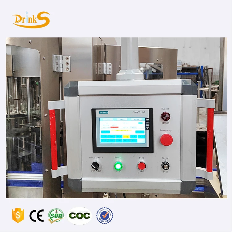 1000-2000BPH Monobloc Soft Drink Cola Bottle Filling Machine / Equipment PET Plastic Bottle 3 in 1 Carbonated Drink Filling Line