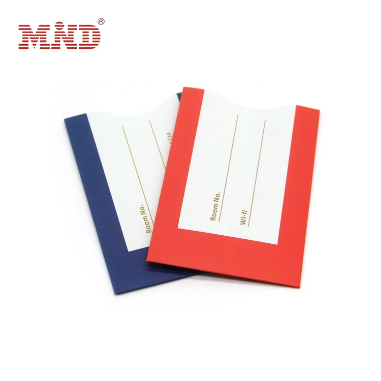 Hot sale rfid hotel key card envelopes access control card sleeves