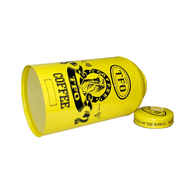 Custom Luxury Big Round Tea Rice Coffee Metal Packaging Canister Box Tin Can Promotion Large Capacity Round Decoration Tin Boxes