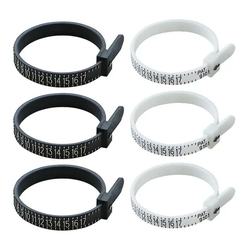 Wholesale Custom Logo Plastic Finger Measuring Tool Ring Sizer Plastic Ring Sizer Jewelry Us Ring Sizer Measuring Set