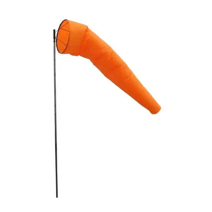 Custom outdoor orange windsock high visibility wind direction measurement flag