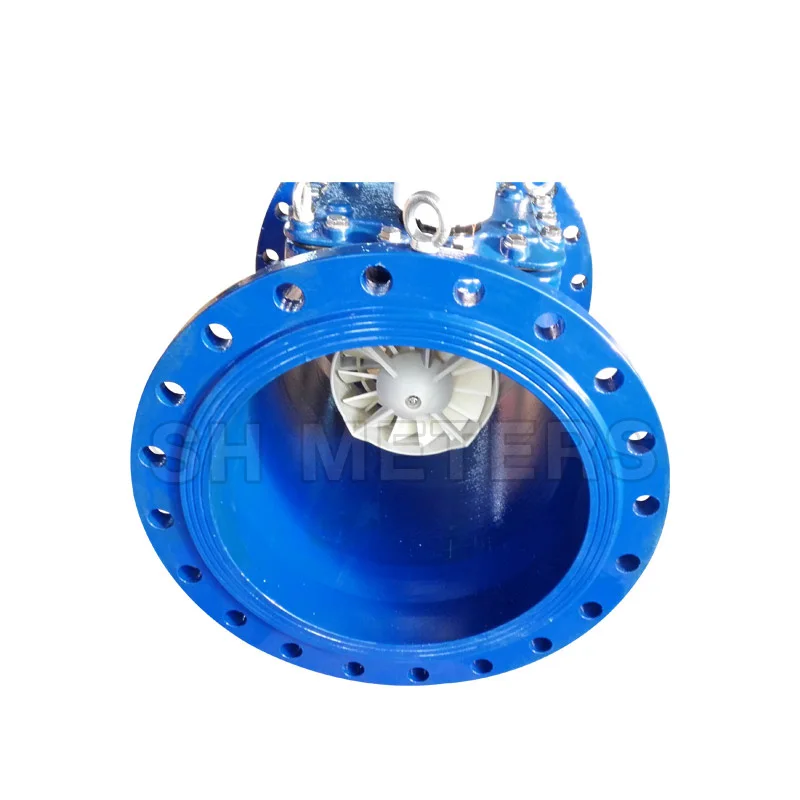 Ультразвуковой счетчик воды с температурным дисплеем DN400 RS485 высокая точность двойной фланцевый для сельского хозяйства