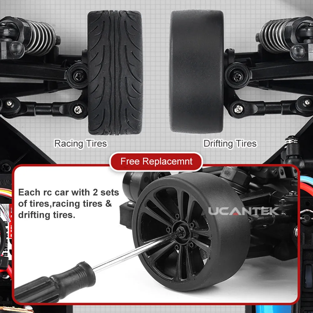 2.4G 1/16 Electric Classic Vintage Drift RC Car 4WD 35KM/H High Speed Racing Remote Control RC Car For Adults