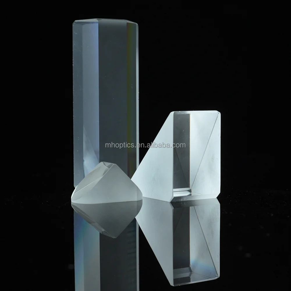 Custom Optical Glass Prism Different Shape Prisms  Silver/Aluminum Mirror Right Angle Triangular Prism For Sale