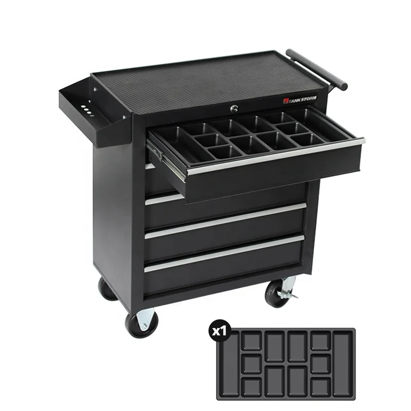Многофункциональный тяжелый мобильный шкаф ручная тележка с пятью ящиками для инструментов магазин по ремонту автомобилей маленькая стальной ящик