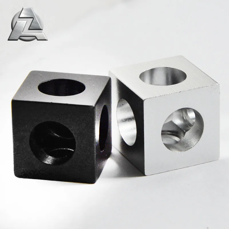  3D принтер CNC анодированный черный алюминий 2020 v слот трехсторонний кубический Угловой Соединитель