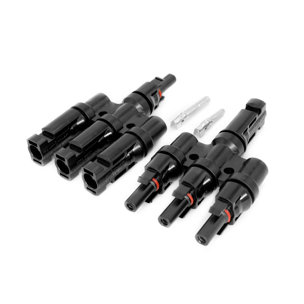 T Branch Solar Connector 3 in 1 PPO CE Rohs certificated Tinned Copper Terminal High Quality For Solar Panel