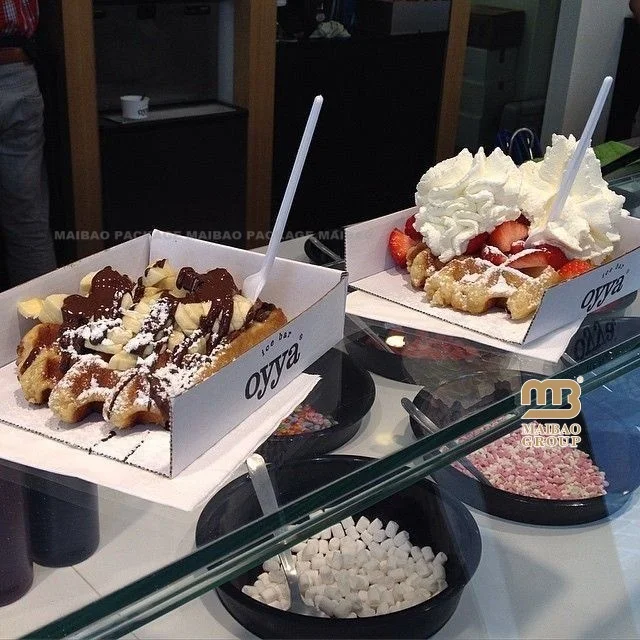 Оптовая продажа биоразлагаемый лоток для пищевой бумаги