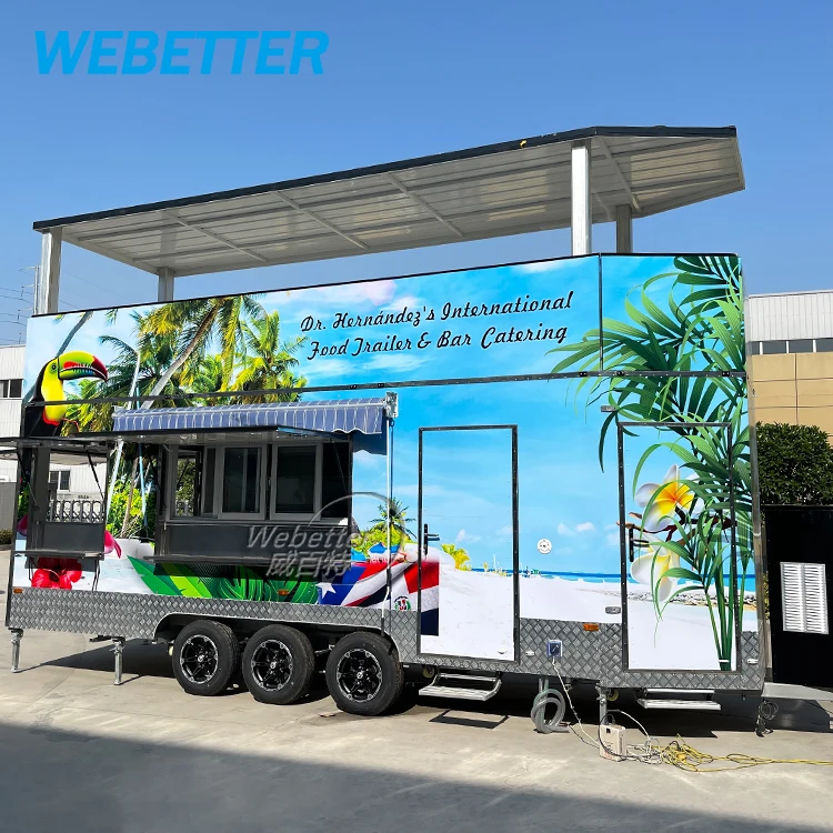 WEBETTER Pizza Foodtruck Concession Catering Trailer Beer Truck Bakery 2 Story Mobile Bar Trailer Food Caravan For Sale