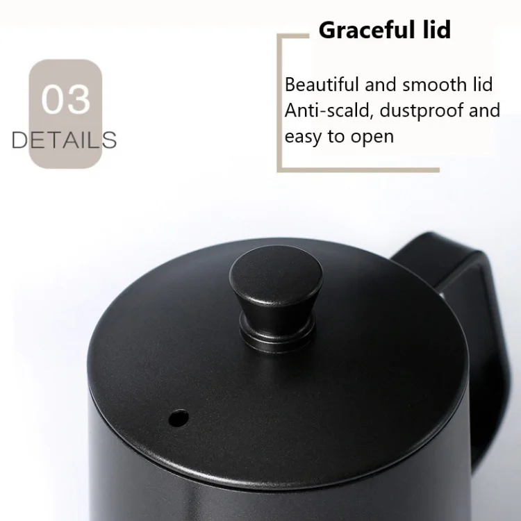 600ml Stainless Steel Gooseneck Long Spout Hand Drip Coffee Pot Pour Over Kettle Coffee Tools