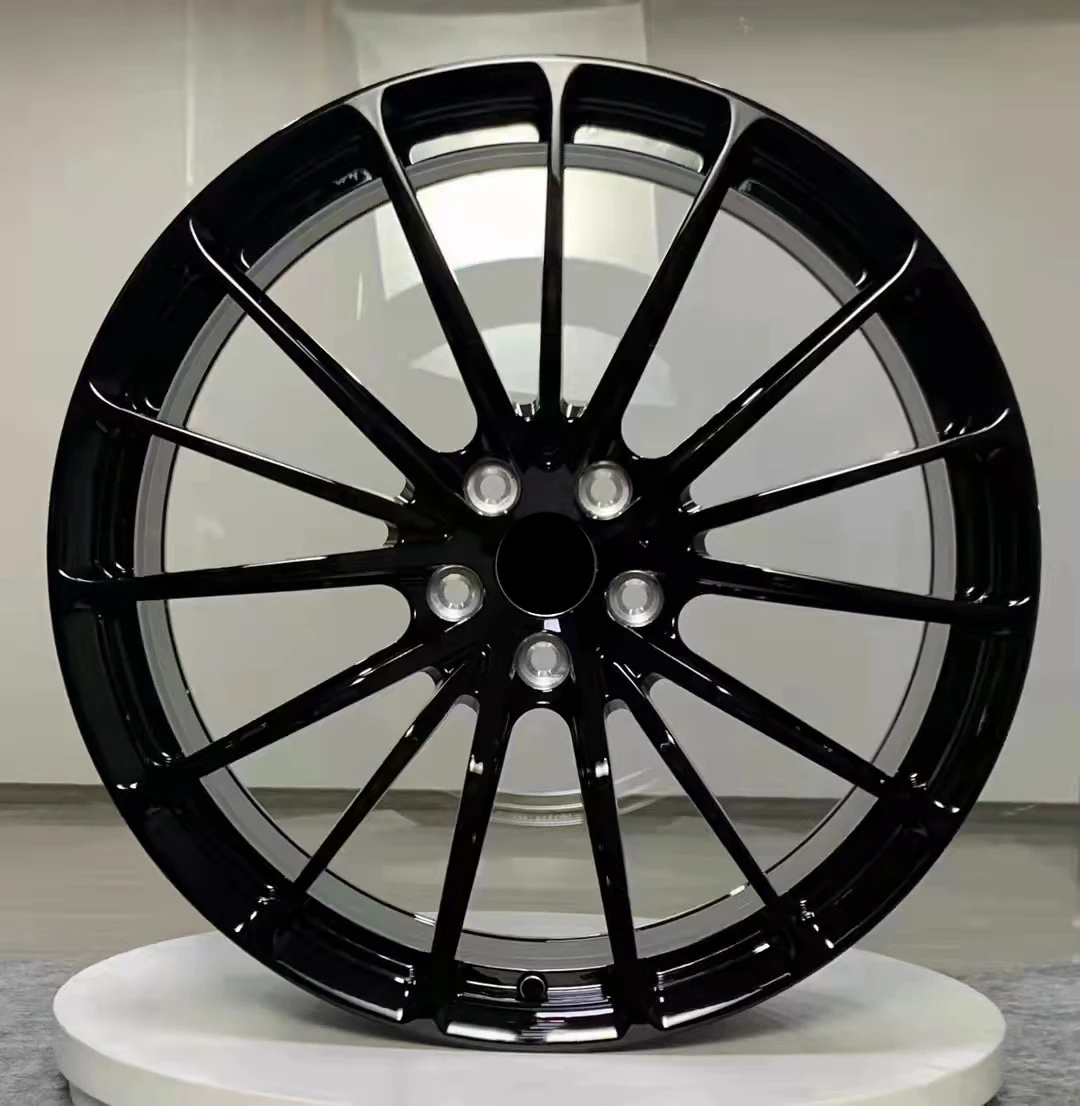 Hot Sale 5x112 5x120 5x114.3 19inch 5hole black Multi Spoke for tesla model3 custom Alloy Forged wheel Passenger Car Wheel rims