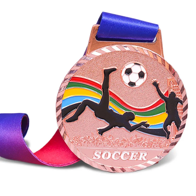 Wholesale Zinc Alloy 3D Metal Award Soccer Football Basketball Volleyball Gymnastics Dance Sport Race Trophies Medals Plaques