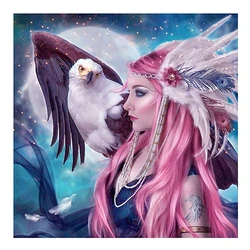 Home Decoration DIY 5D Diamond Embroidery Eagle Woman Cross Stitch kits Abstract Oil Painting Resin Hobby Craft