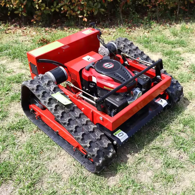 Remote Control Grass Trimmer Smart Flail Lawn Mower 7.5HP Mower Crawler Fuel Gasoline Lawn Mower