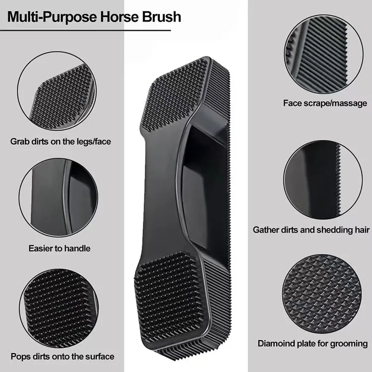 Horse Brush Horse Supplies for Grooming with Reinforcement Design Shedding Tool Humuling Shedding Tool for Horses