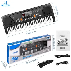 Keyboard Electronic Organ Piano Rechargeable 61 Keys Piano Keyboard Promotional Toy Gift Portable Digital Piano Keyboard Musical