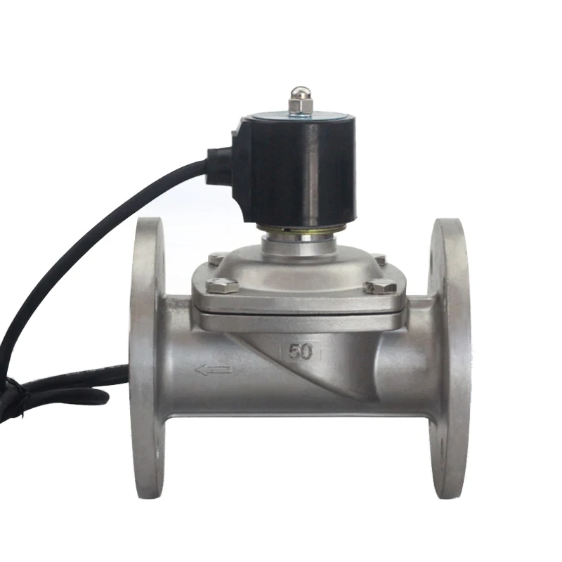 24v 12v 220v Stainless Steel Solenoid Valve For Water Steam Normally Closed 2 Way Flange Type Solenoid Valve