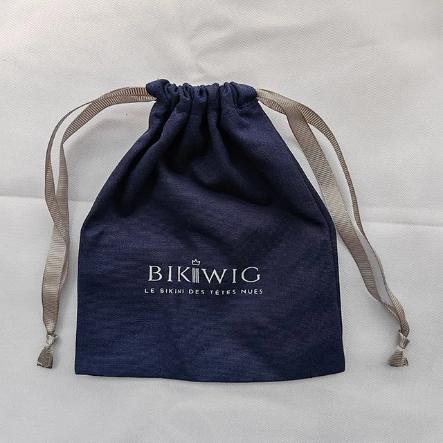 Wholesale Custom Cotton Dustbag For Handbag Printed Shoes Shopping Cotton Dust Drawstring Bags With Ribbons