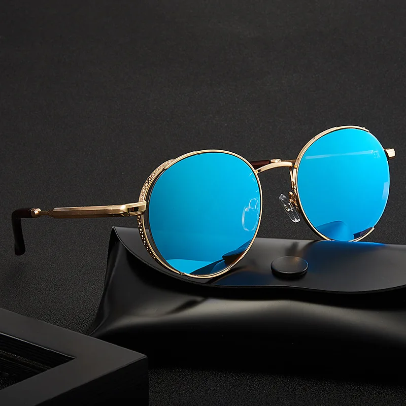 2022 new arrivals  sunglass men Retro high quality style round metal frame 2022 sunglasses for men