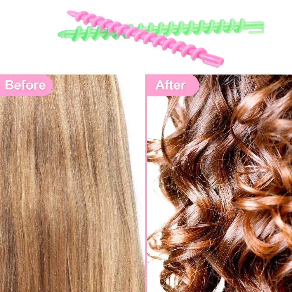 
Plastic Spiral Hair Perm Rod Spiral Rod Barber Hairdressing Hair Rollers Salon Tools for Women Girls 