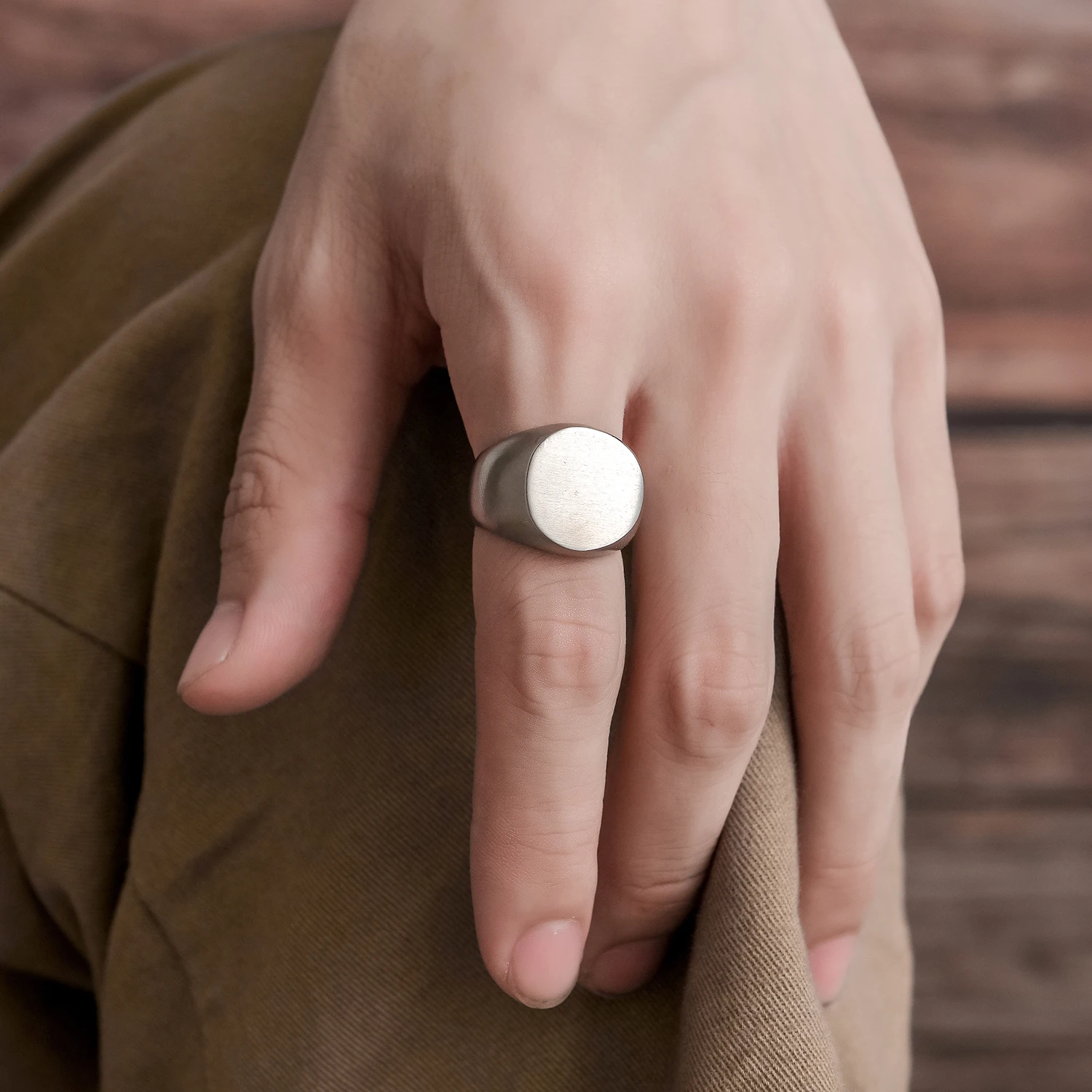 Silver Ring Designs Men In Stock High Quality Minimalist Blank Signet Ring Manufacturers Jewelry