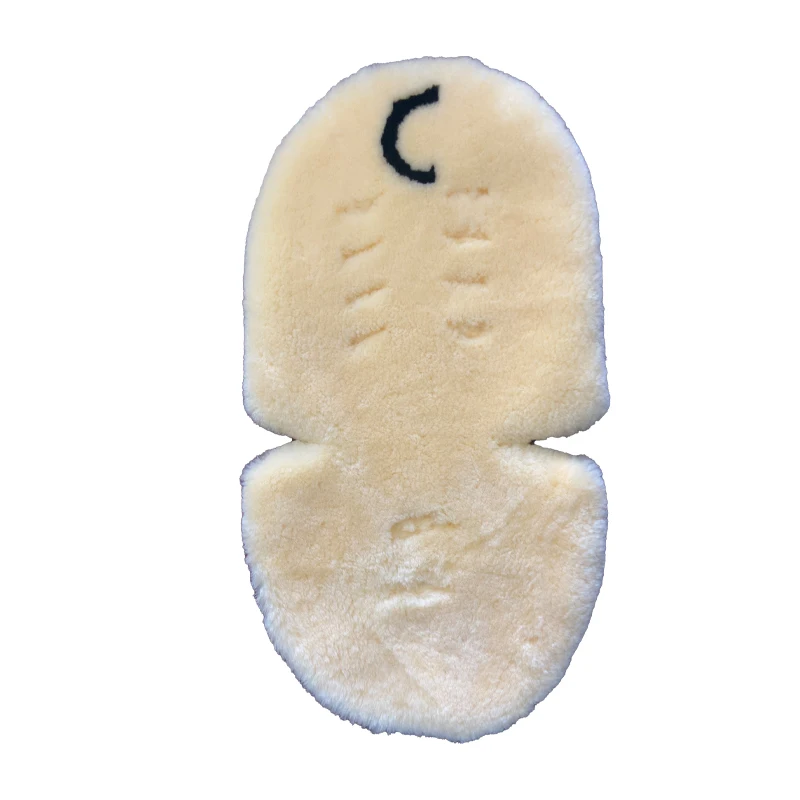 Oeko-tex Safe real lambskin shearling fur stroller liner Baby walker pram liner real sheepskin buggy liner for stroller