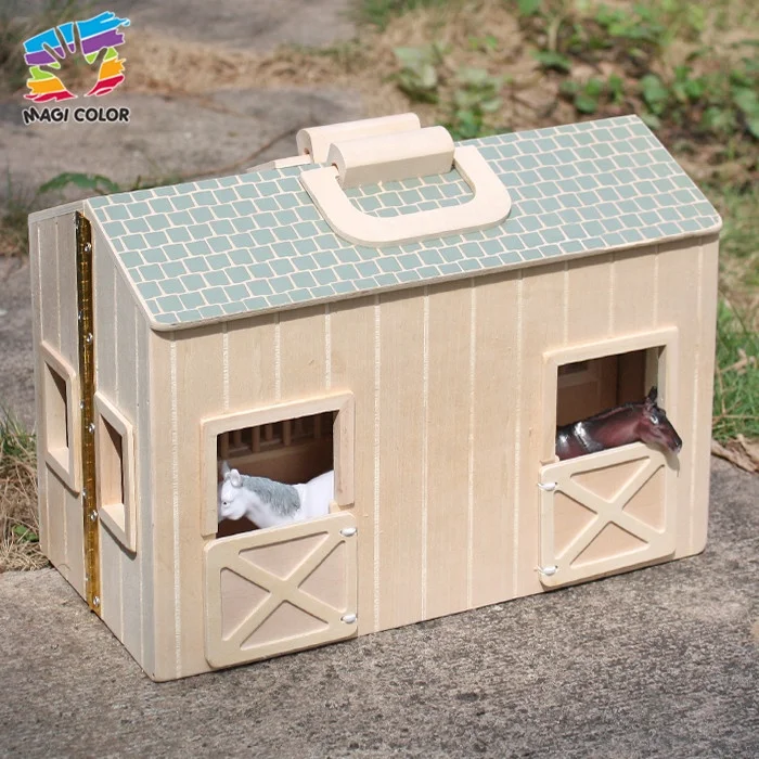 Ready To Ship mini wooden farm animals toys for baby playing W06A166