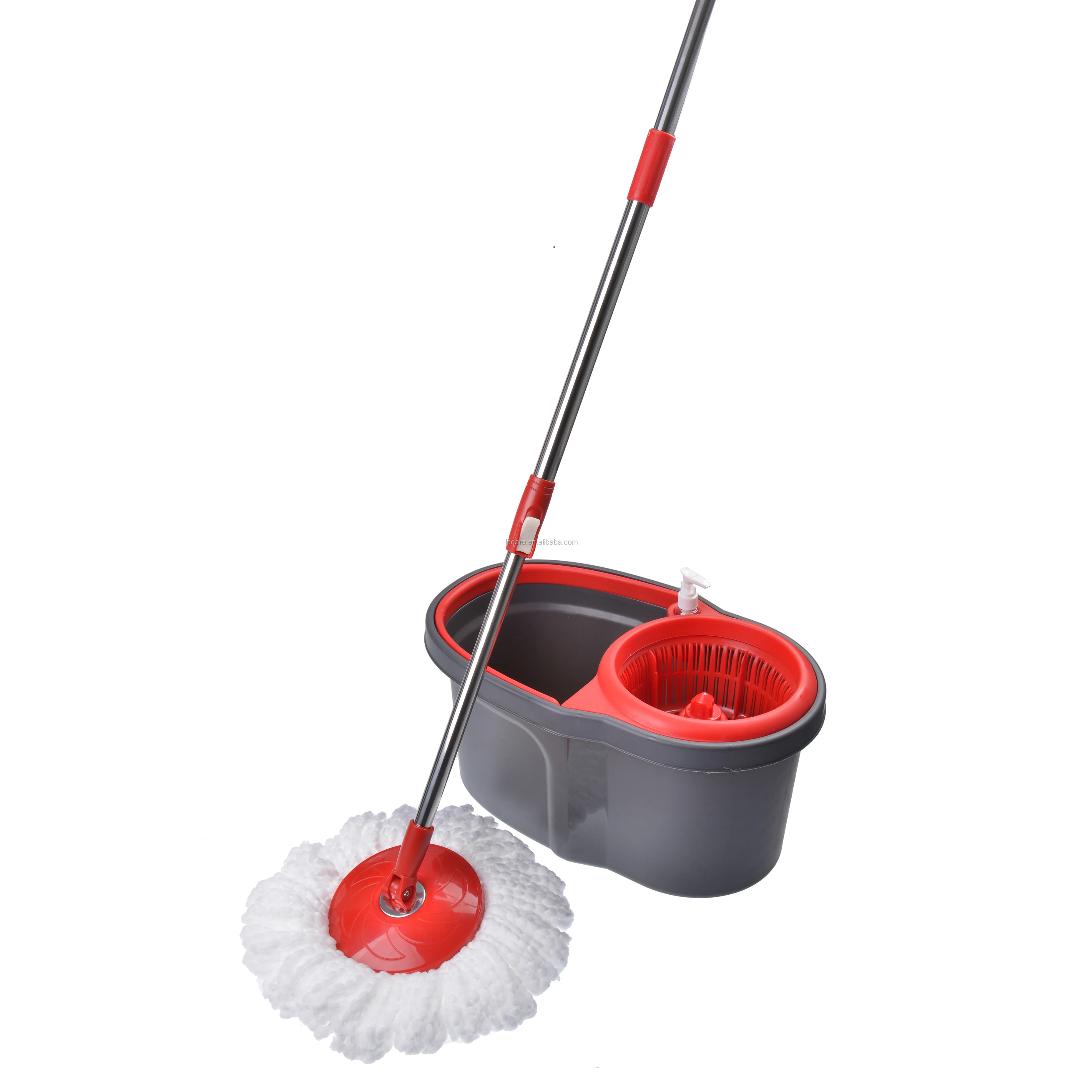 Easy Life Hand Press 360 Rotating  Microfiber Spin Mop Bucket System Detachable Spinning Basket Easy Wring Magic Mop Swivel Wet