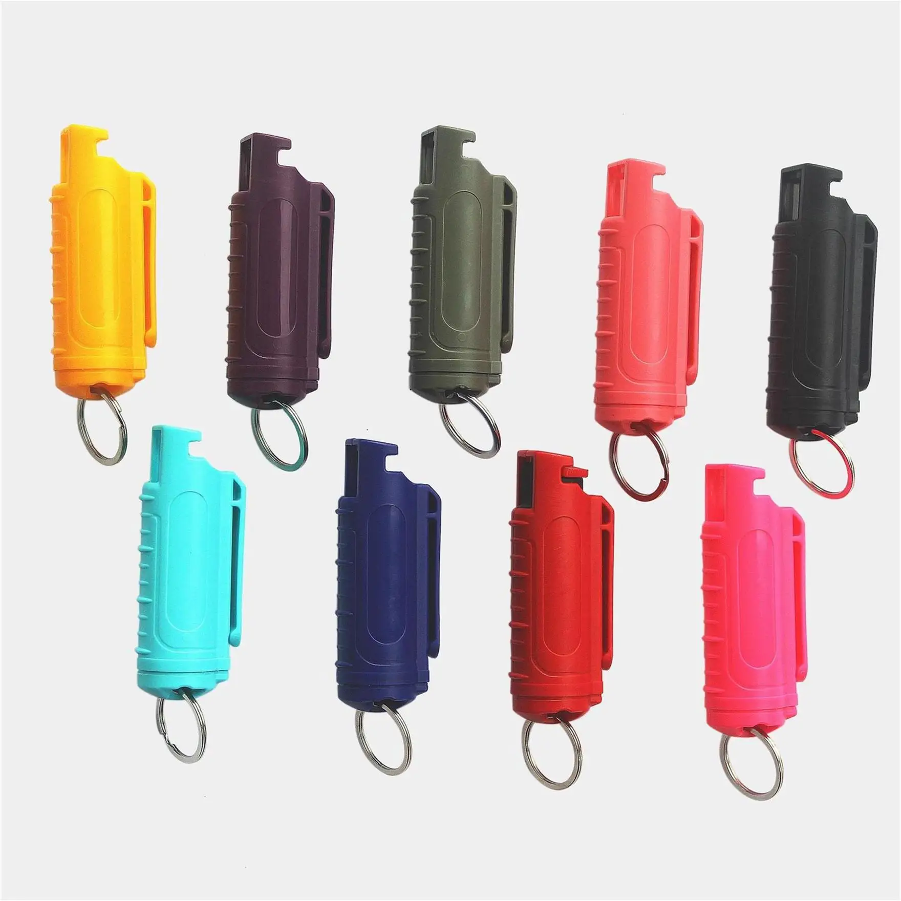 High Quality Plastic Shell With 20ml Pepper Spray Self Defense Products Keychain