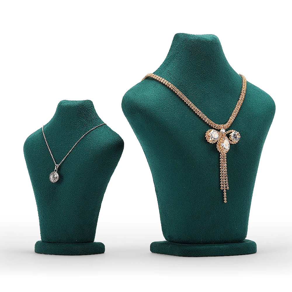 DIGU оптовая продажа роскошных зеленых ювелирных изделий демонстрация ожерелья вешалка стенд бюст манекен ожерелье демонстрация бюста