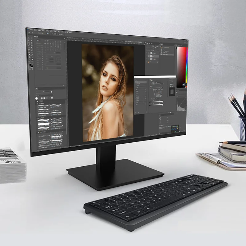 24 Inch Desktop Gaming Monitor Wide Display Computer Gamer  1920 X 1080p Lcd Pc Monitor