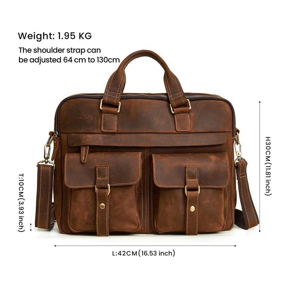 Genuine Leather Crossbody Shoulder Bag Men Handbags Laptop Bag Business Bags Cases Leather Men Briefcase For Office