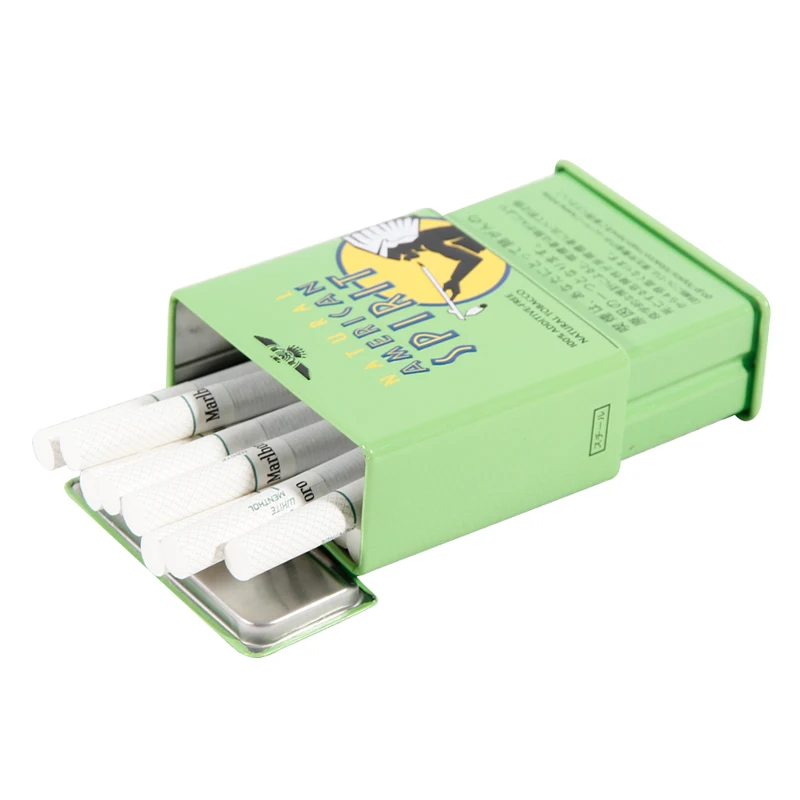 Wholesale Customized round Tin Containers Special Design Rectangular Cigarette Boxes for Food with Tinplate Material