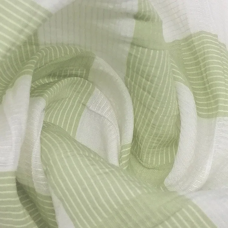 
Hot sale Polyester Polyamide Cotton dobby stripe woven Fabric for blouse & tops. 