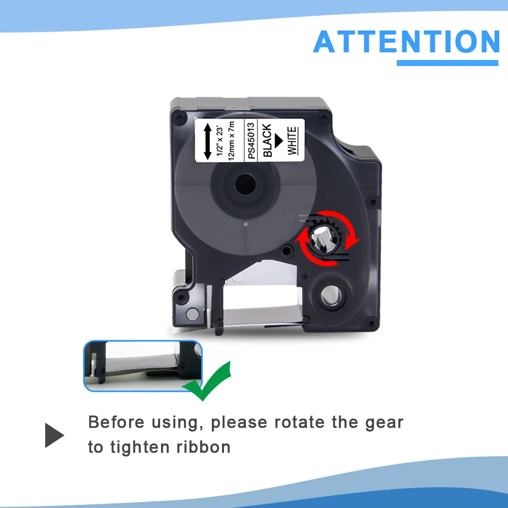 Labelwell 6/9/12/19/24 мм 45013 этикетка совместимая с Dymo D1 45010 43613 40913 45803 53713 лента для этикеток LM 160 280 210