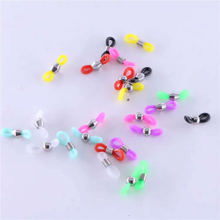 colorful custom 304 stainless steel   rubber connectors for eye glasses holder necklace chain