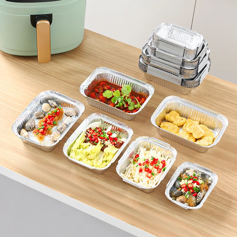 Aluminum Foil Pans Food Containers Reusable Aluminum Trays for Steam Table Food Grills Baking BBQ