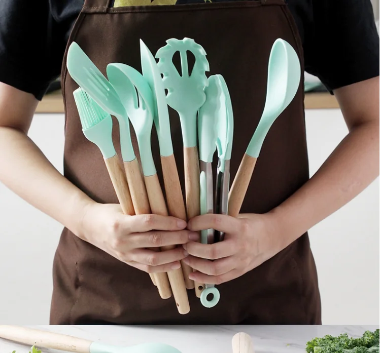 Amazon 13pcs Silicone Kitchen Utensils Holder 11pcs Kitchen Utensils