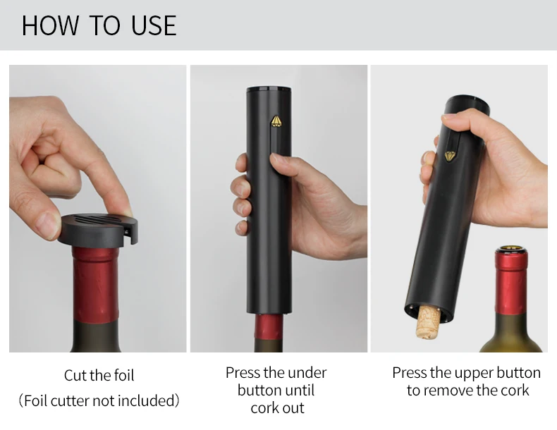 Newest Electronic Gadget 2022 Trending Amazon Battery Support Automatic Corkscrew Electric Wine Bottle Opener with Cheap Price