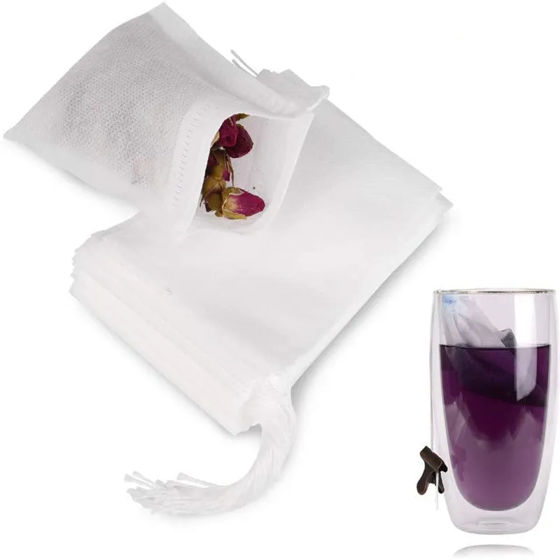 Disposable Drawstring Packaging Bag Coffee Packing Empty Individual Non Woven Filter Tea Bags