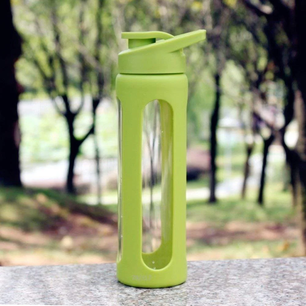Food-grade Safe Juice Glass Bottles Supplier Stainless Steel Lid Crystal Water Bottle