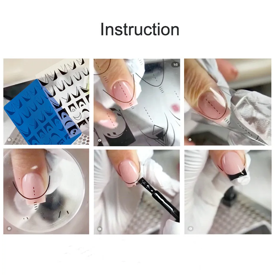 French geometric lines irregular smiling face stainless steel stamping plates nail art stamping plate nail accessories