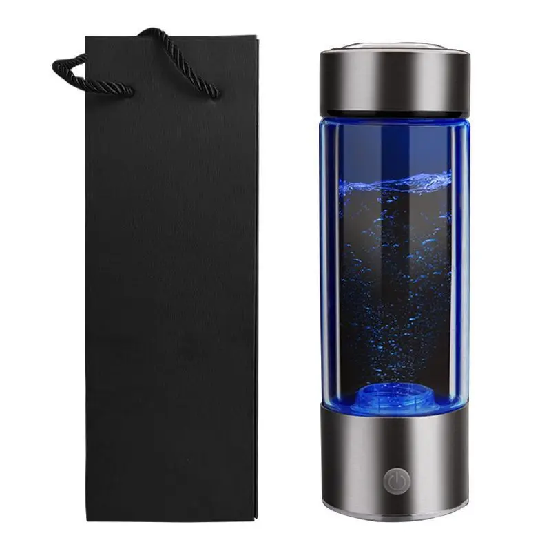 2024 New Custom Logo SPE/PEM Portable Hydrogen Rich Generator Water Filter Ionizer Pure H2 Rich Hydrogen alkaline Bottle