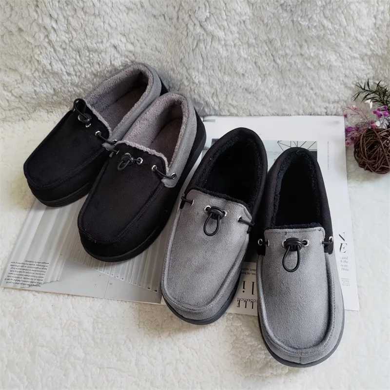 Winter 2022 plush new cotton warm casual Korean suede outer flat shoes for men and women