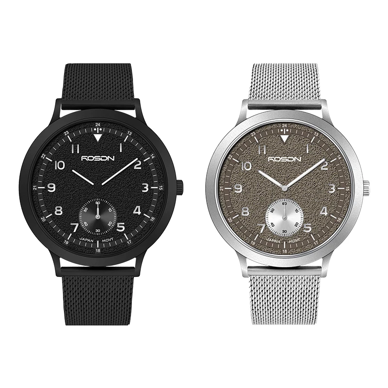 Hot selling stainless steel watch quartz men quartz waterproof watch 43 mm 41mm case watch quartz black