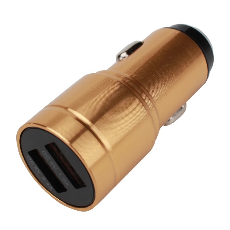
Smart IC fast charging 2.4A 12v-24v USB Car Charger aluminum alloy casing for mobile phone ios android type-c and tablet 