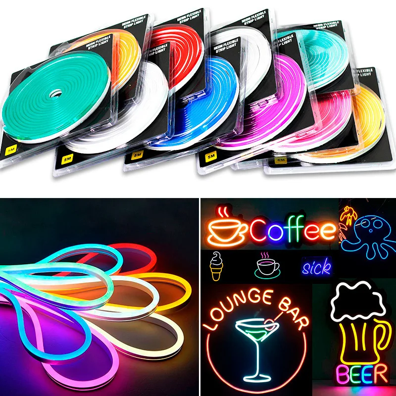 Tuya App-controlled LED flexible neon led stripe light with RGB color changing silicone creative soft light strip