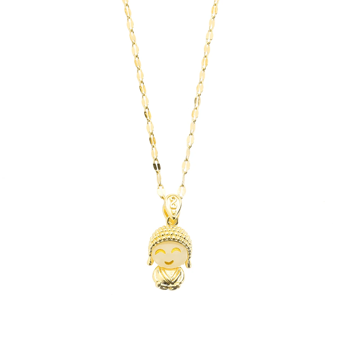 Best Selling Products 2020 In Usa Amazon Fashion Jewelry In Bulk Stainless Steel 18K Gold Plated Buddha Necklace Women