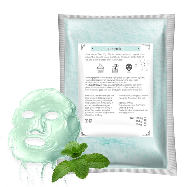 mineral mask girl face masks Natural tea tree Disposable Face Powder Green Clay Mask for Pimples and Acne Treatment Skin Care